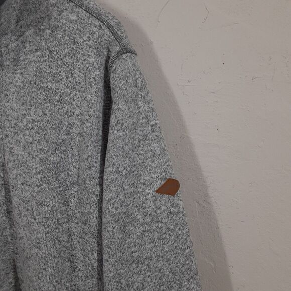 Orvis 1/4 Zip Sherpa Fleece Lined Pullover Sweater Heather Gray Mens Size M YKK - Picture 6 of 12